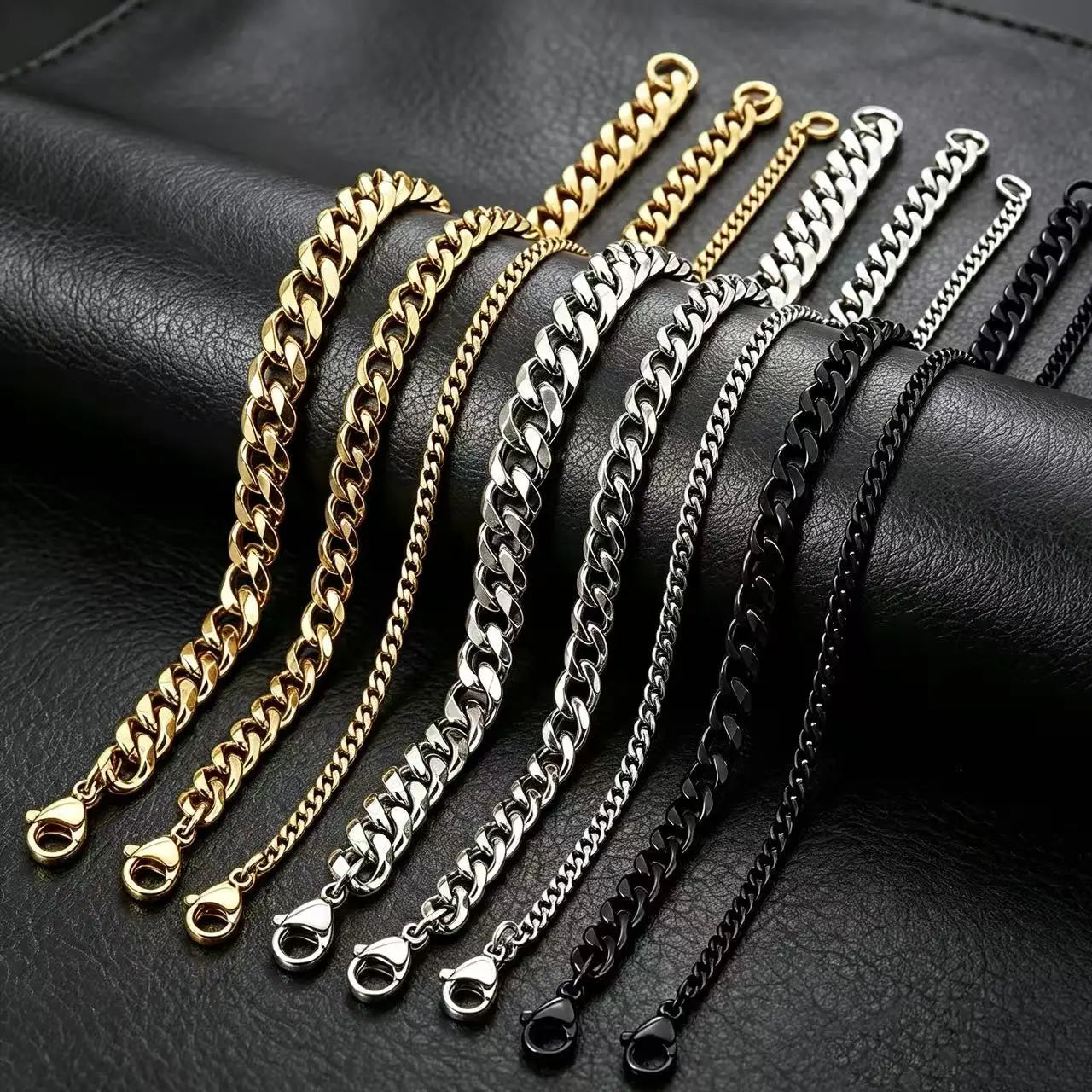 Collier chaîne cubaine en acier inoxydable 316L pour femmes et hommes, bijoux de cou unisexes, accessoire Goth Punk, cadeau