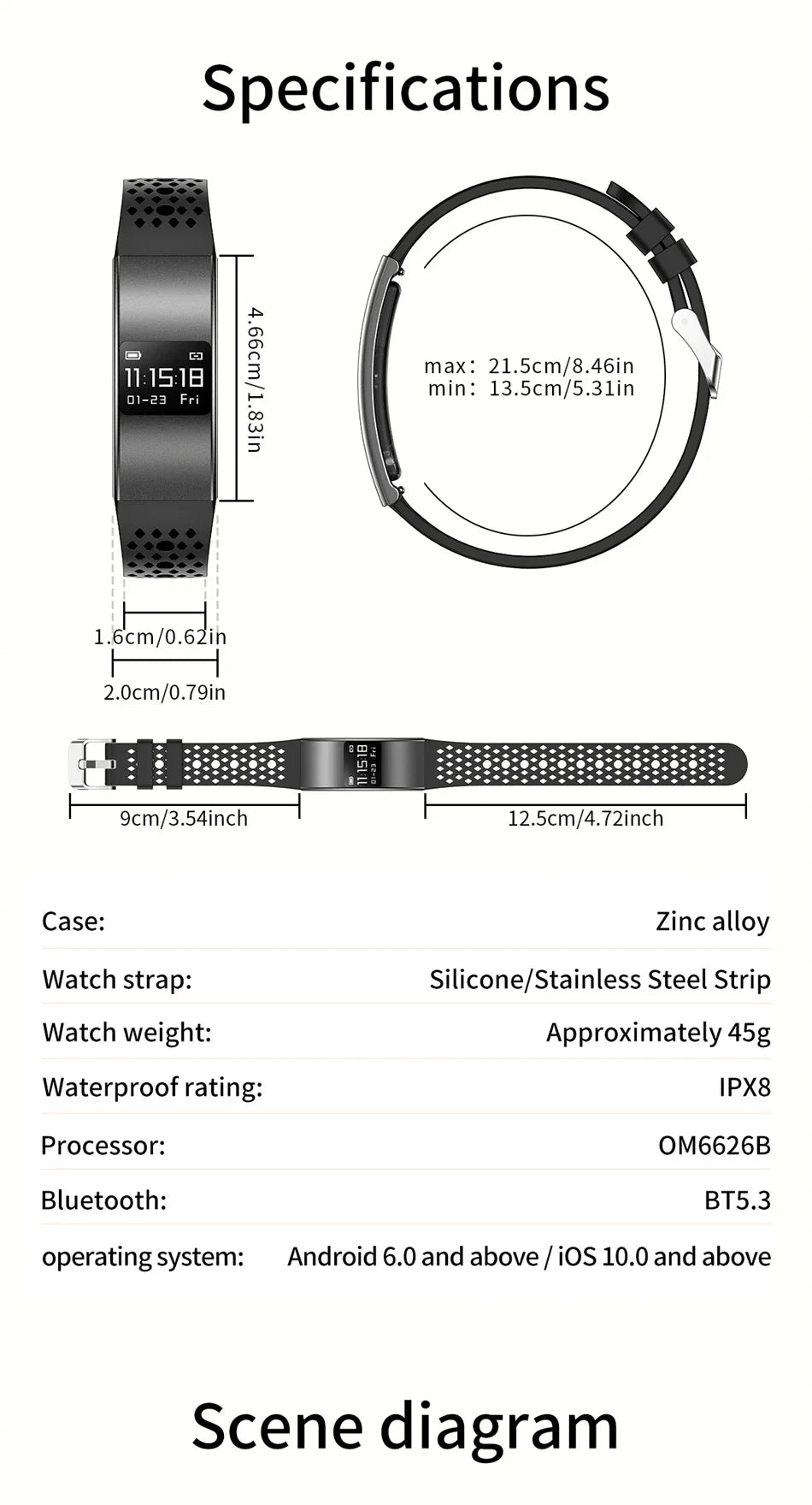 Nouveau modèle 2026 – Bracelet intelligent ultra-fin 3,5 mm avec suivi scientifique du sommeil et surveillance de la santé 24h/24 pour femmes