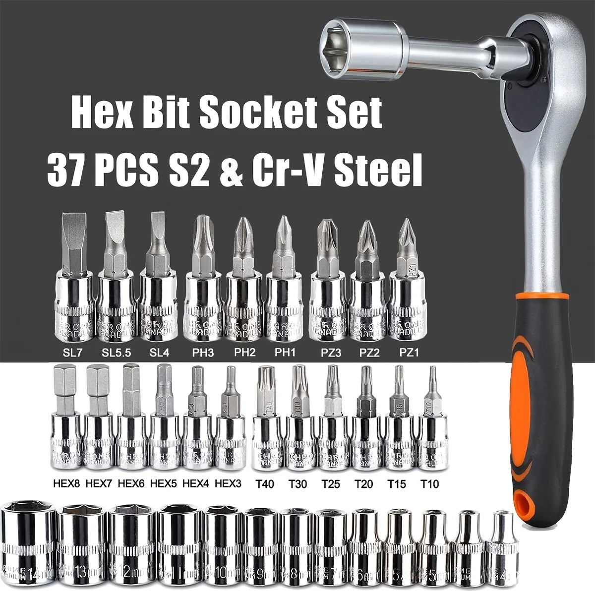 Kit d'Outils Professionnel 46 Pièces – Coffret à Cliquet pour Entretien Auto & Bricolage