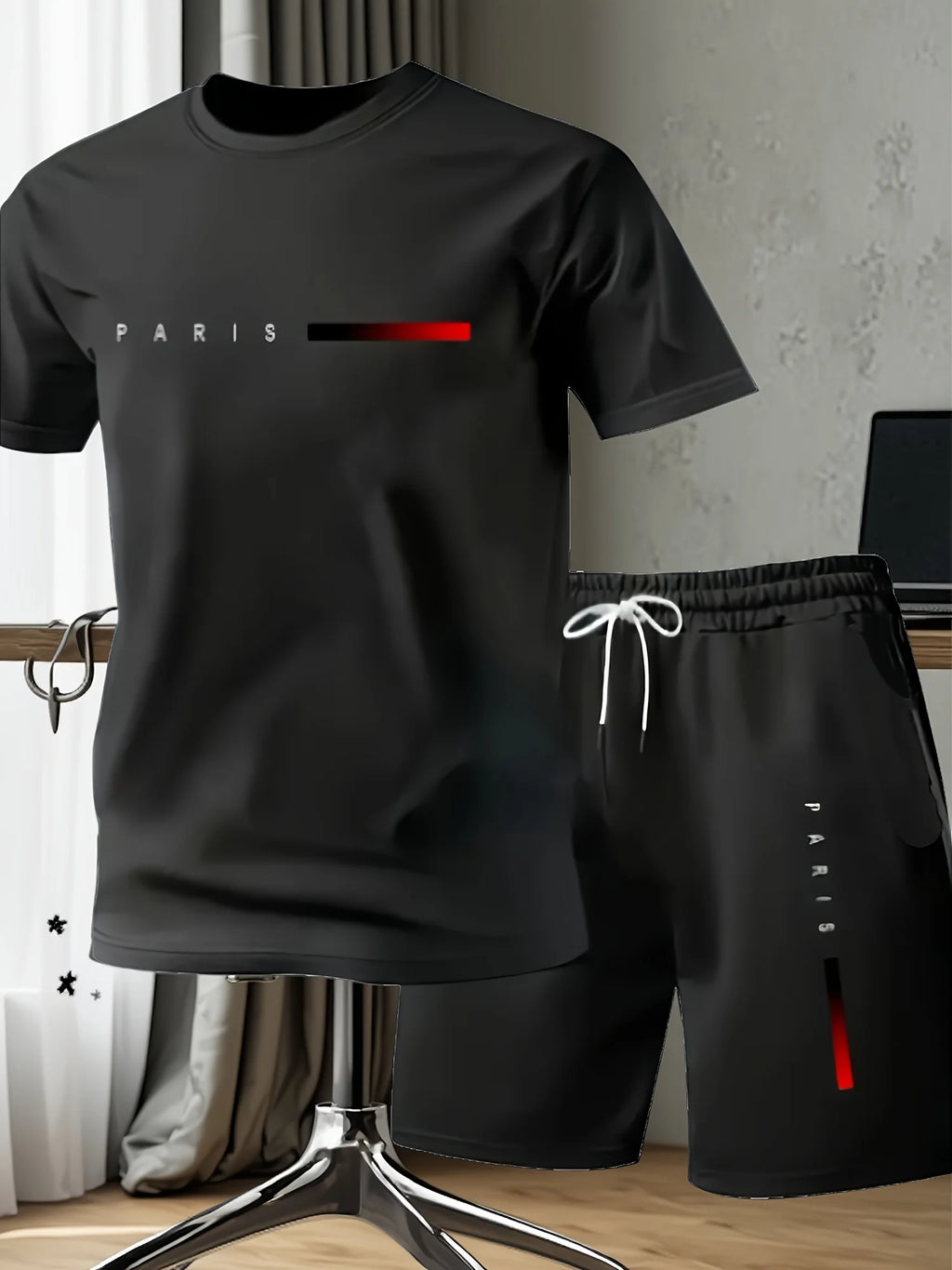 Ensemble Sport Homme – T-Shirt + Short , Respirant.