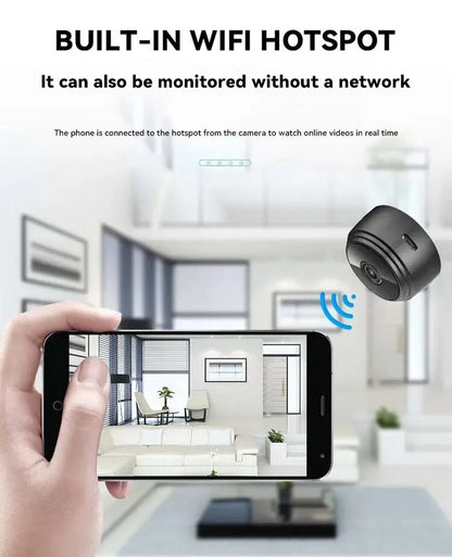 Mini Caméra WiFi A9 – Surveillance HD Sans Fil, Intérieur