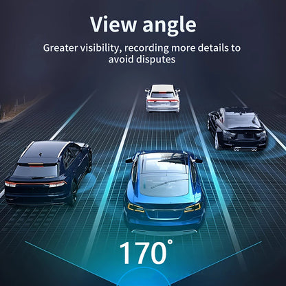 Caméra de tableau de bord pour voitures 1080P, enregistreur vidéo DVR, double caméra de voiture, vue avant et intérieure, enregistrement en boucle, moniteur WiFi Dashcam