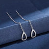 Boucles d'oreilles suspendues en Zircon pour femmes, Design créatif, longue ligne d'oreille, breloque couleur or, cristal, accessoires de bijoux, cadeau