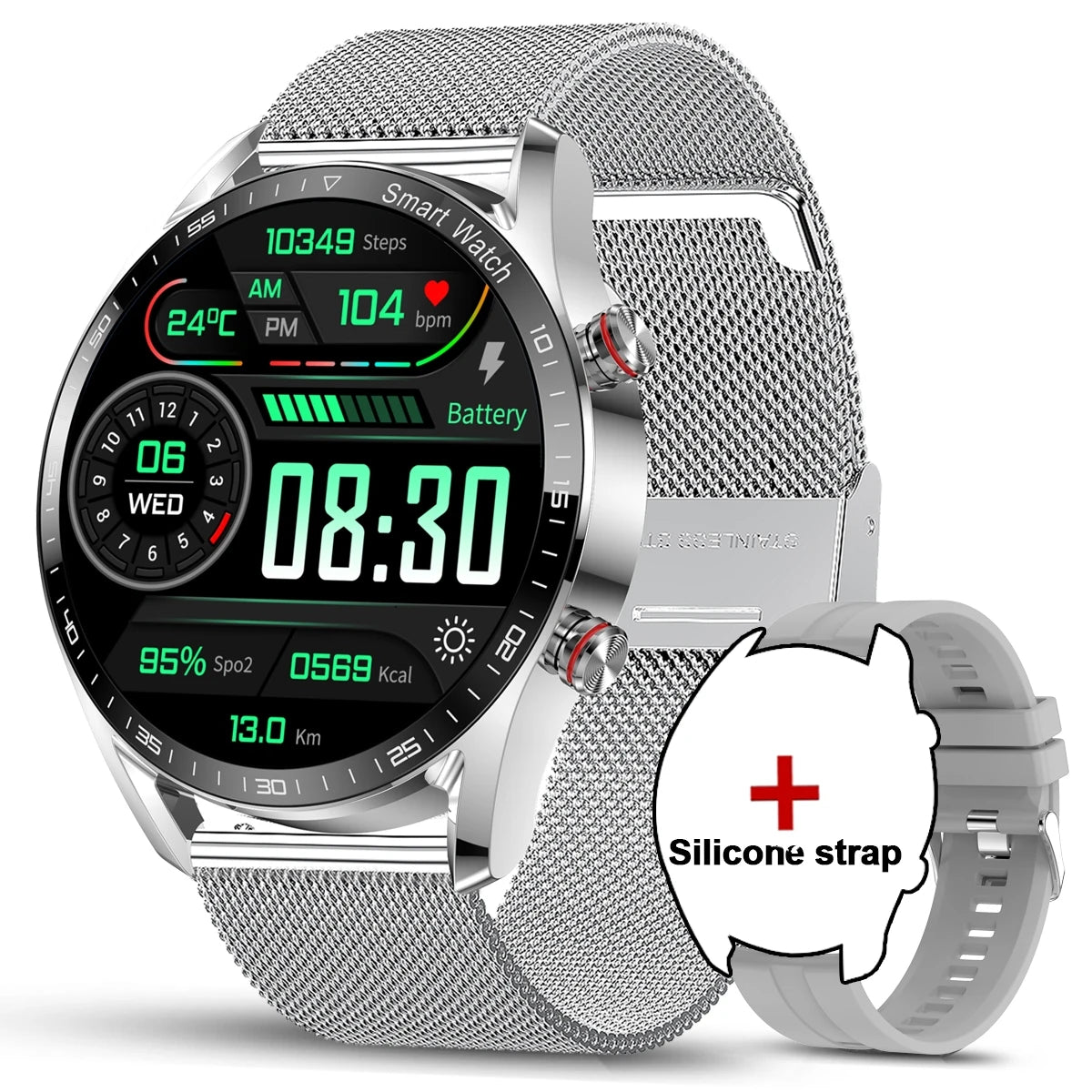Montre Connectée Homme Femme ChiBear GT – 1,53" Appel Bluetooth, Cardio, SpO2, Sport