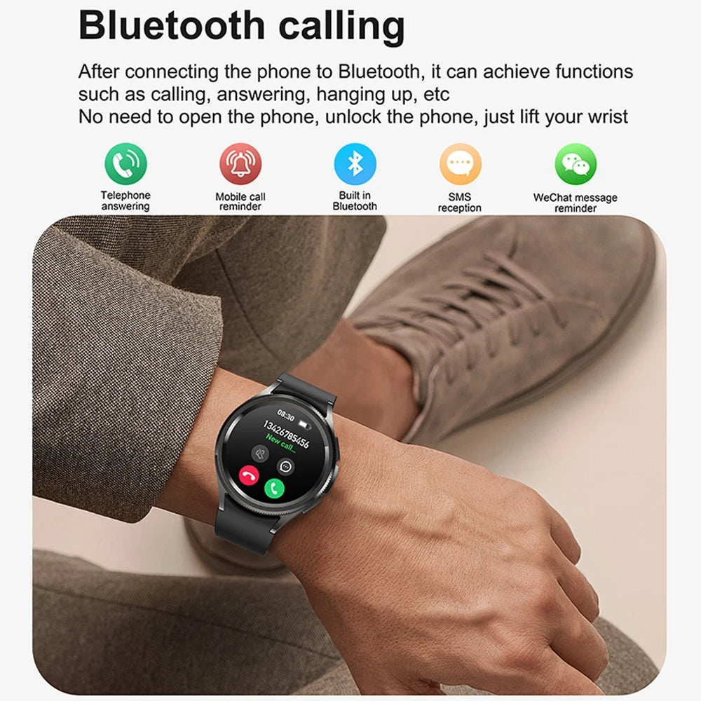 Montre intelligente connectée hommes 1.46 pouces GPS sport Fitness Tracker horloge fréquence  femmes