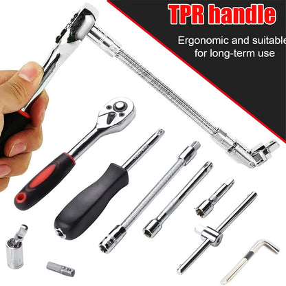 Kit d'Outils Professionnel 46 Pièces – Coffret à Cliquet pour Entretien Auto & Bricolage