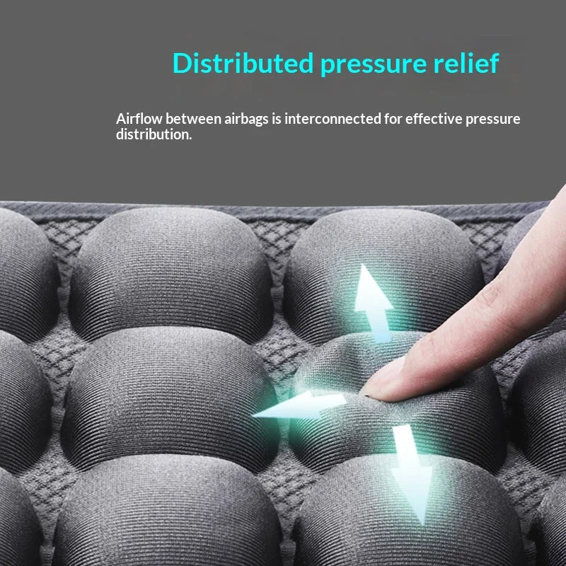 Coussin d'Air 5D Anti-Décubitus – 56 Airbags, Soulagement de Pression, Bureau & Voiture