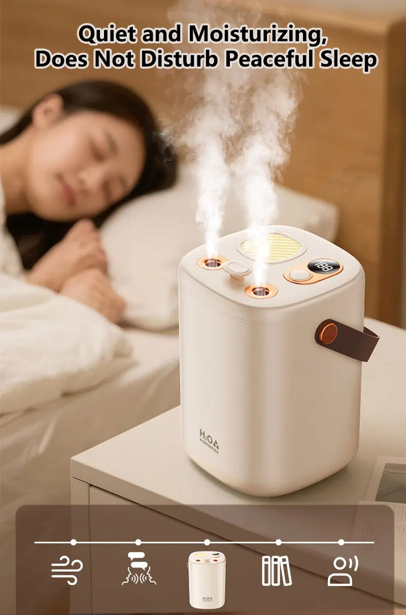 Humidificateur domestique grande capacité, silencieux, pour bureau etc.