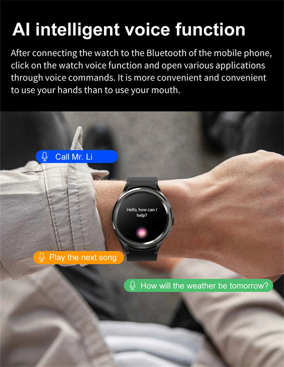 Montre intelligente connectée hommes 1.46 pouces GPS sport Fitness Tracker horloge fréquence  femmes