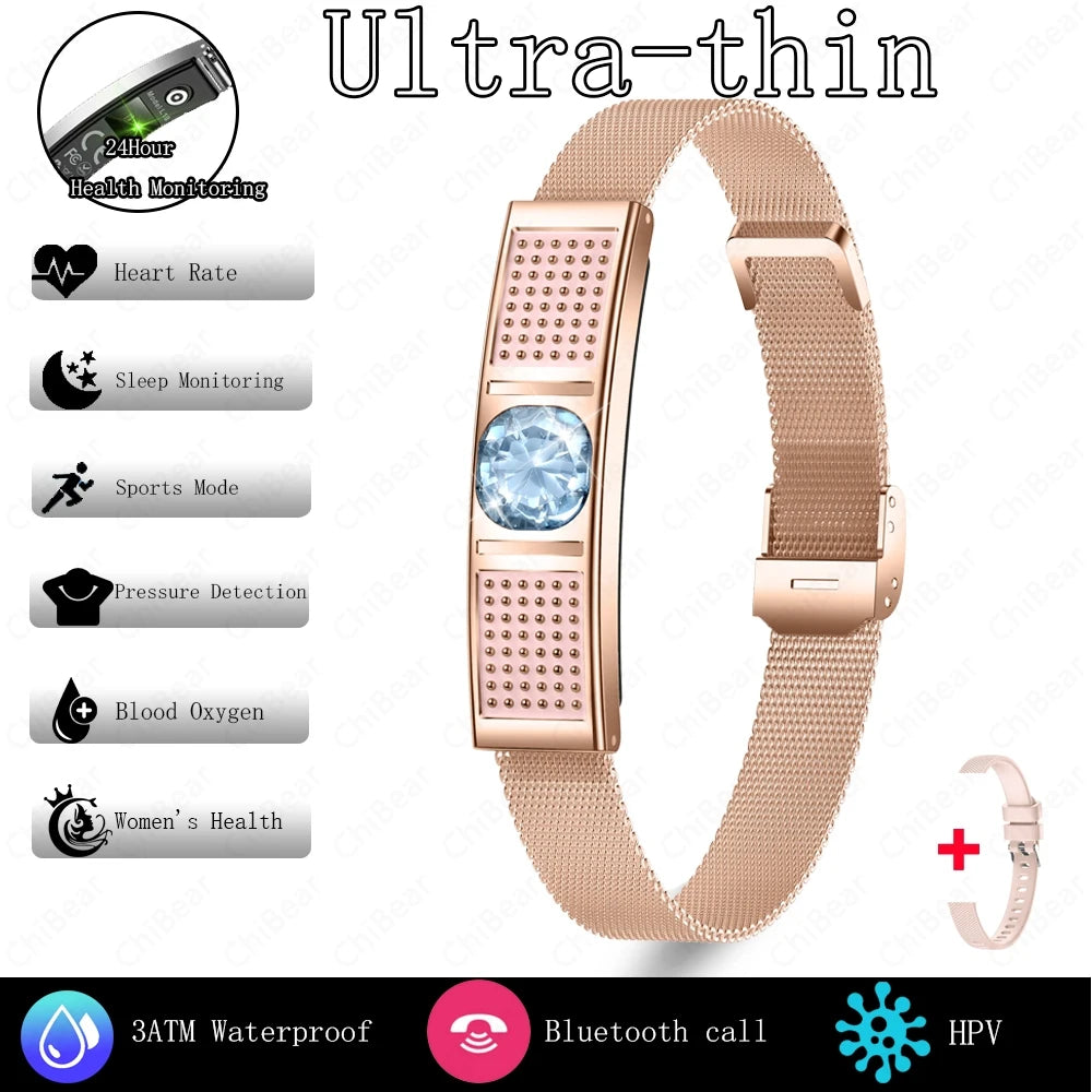 Nouvelle Montre Connectée Ultra-Mince 5,8 mm 2026 pour Femme, Plus de 100 Modes Sportifs.
