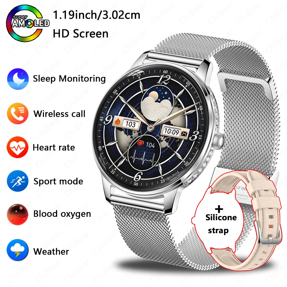 Nouvelle Montre Connectée Ultra-Mince 2026 pour Femme avec Suivi de Santé, Appel Bluetooth, Fréquence Cardiaque, Oxygène Sanguin et Modes Sportifs