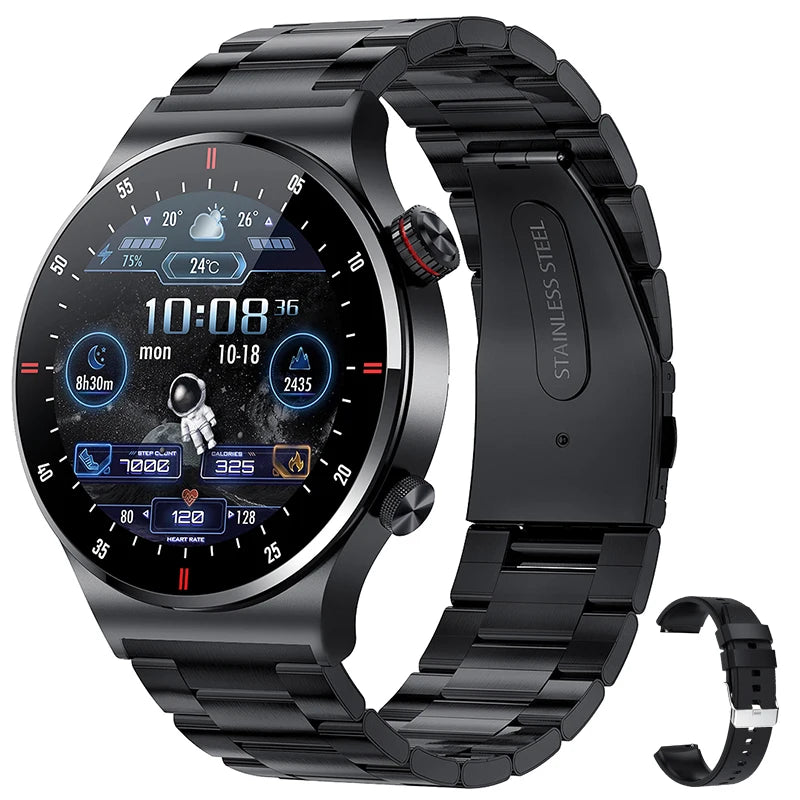 Montre Connectée Homme ChiBear – 1,28" GPS, ECG+PPG, Appel BT, Cardio, 100+ Sports