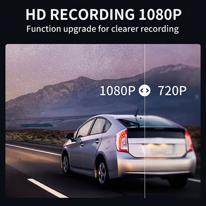 Caméra de tableau de bord pour voitures 1080P, enregistreur vidéo DVR, double caméra de voiture, vue avant et intérieure, enregistrement en boucle, moniteur WiFi Dashcam