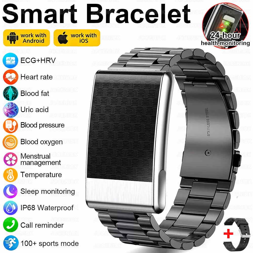 Nouvelle Montre Connectée Ultra-Mince 8mm 2026 pour Femme avec Suivi ECG, Fréquence Cardiaque, Pression Artérielle, Oxygène Sanguin et Appel Bluetooth