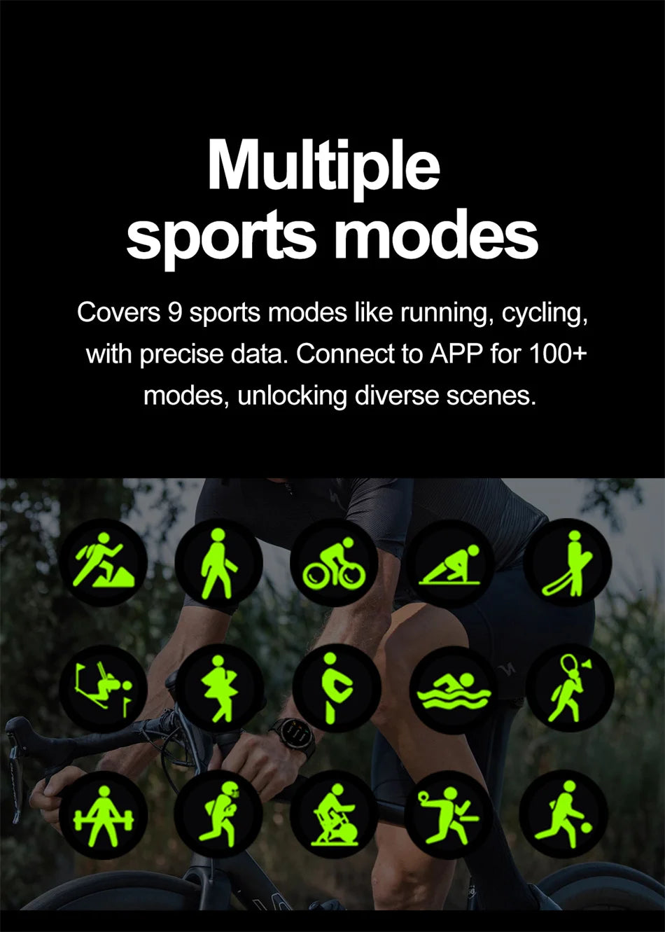 Montre Connectée Homme Femme ChiBear GT – 1,53" Appel Bluetooth, Cardio, SpO2, Sport