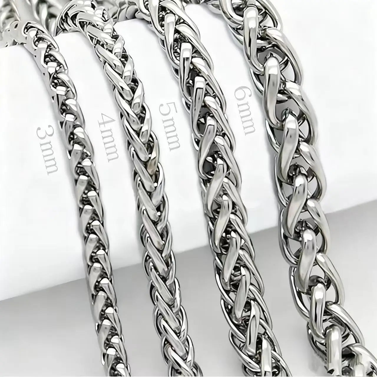 Collier en chaîne torsadée en acier inoxydable HNSP pour hommes, bijoux de cou polyvalents, pendentif, chaîne noire/dorée, accessoires 3/4/5/6/8MM