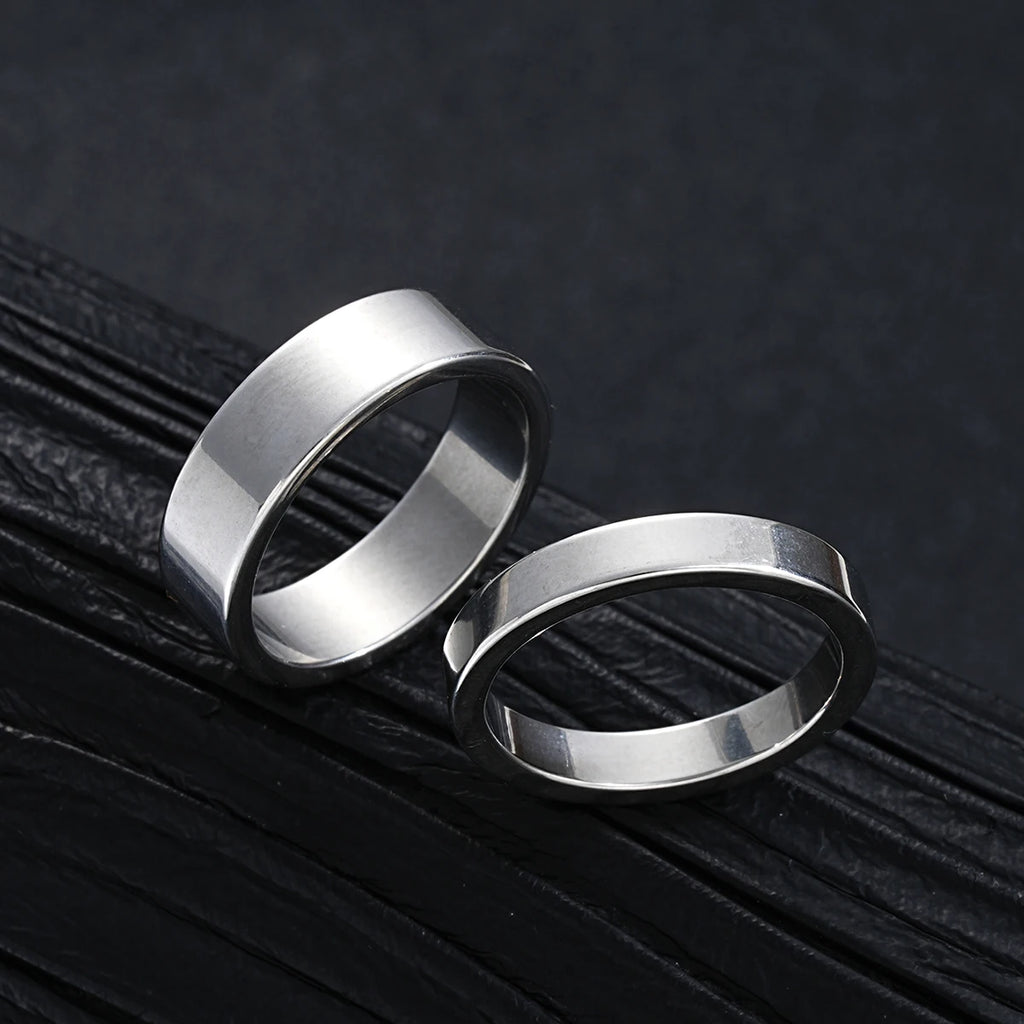 Ensemble de bijoux simples en acier inoxydable hommes