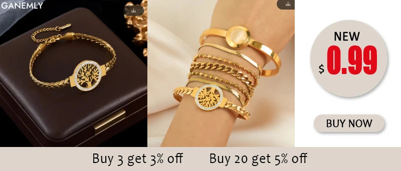 GANEMLY – Bracelet en acier inoxydable 316L pour femmes, couleur argent, chaîne à maillons, à la mode, Punk, chaîne de poignet, bijoux étanches