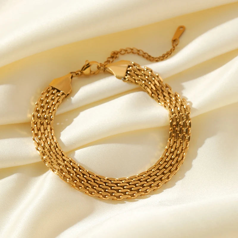 Bracelet jonc en acier inoxydable 316L couleur or .Ne bouge pas averc le temps