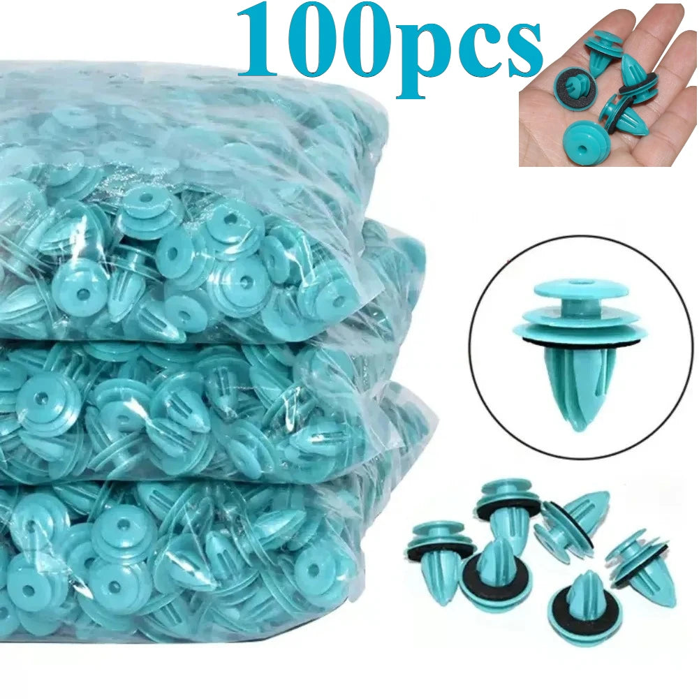 Clip de panneau de porte automatique avec bague d'étanchéité, 100 à 20 pièces, fixation automatique, Rivet, Clip de retenue de pare-chocs,