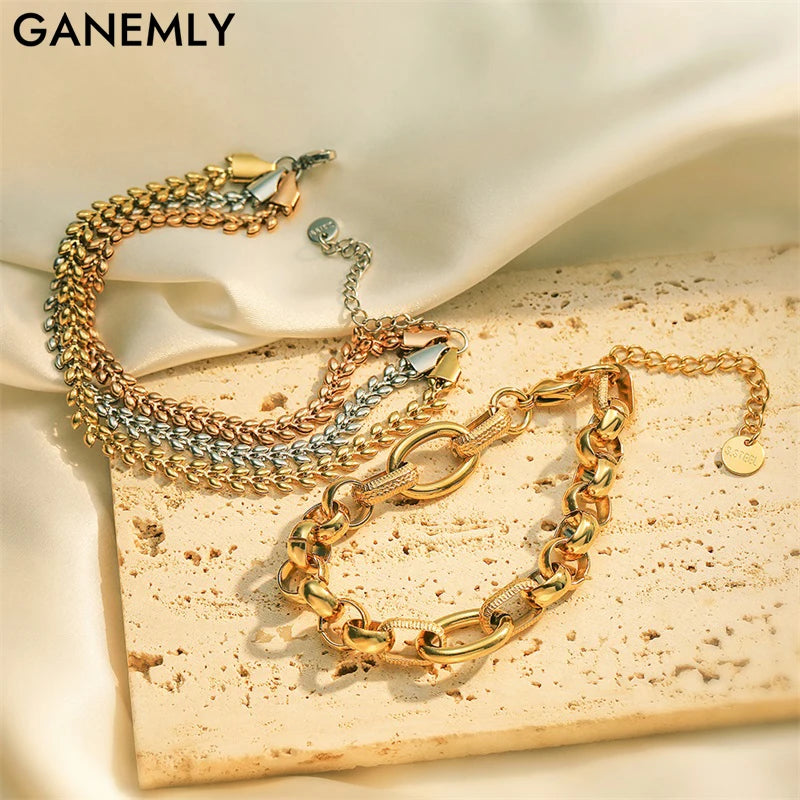 Bracelet jonc unisexe en acier inoxydable, style vintage, texture de haute qualité, bijou de poignet tendance