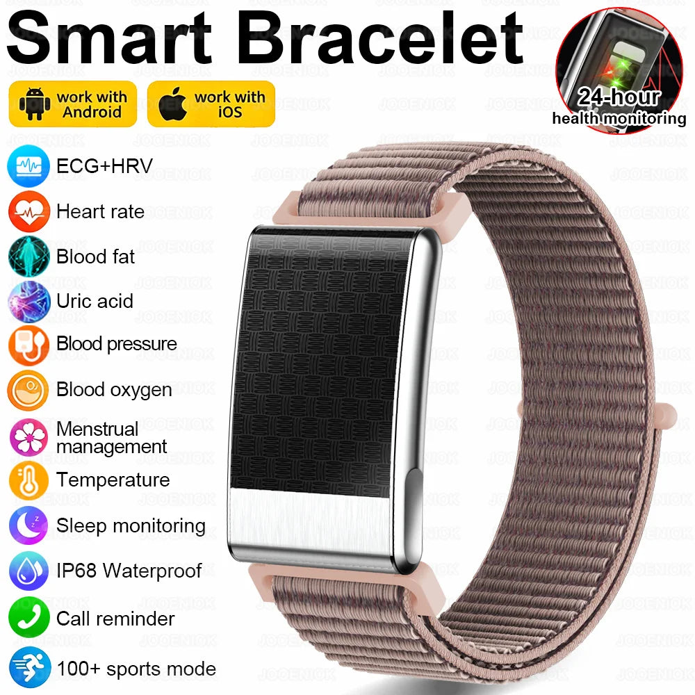 Nouvelle Montre Connectée Ultra-Mince 8mm 2026 pour Femme avec Suivi ECG, Fréquence Cardiaque, Pression Artérielle, Oxygène Sanguin et Appel Bluetooth