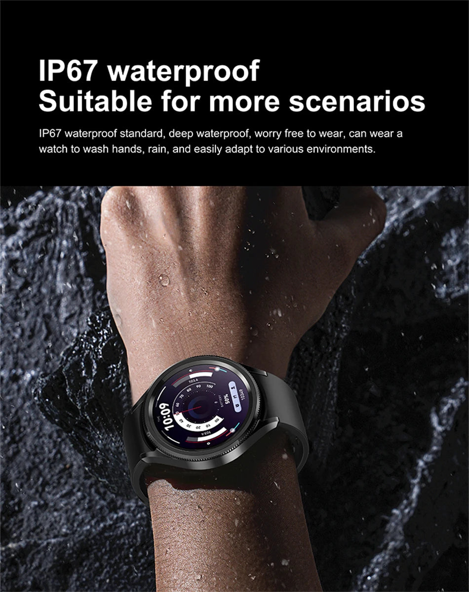 Montre intelligente connectée hommes 1.46 pouces GPS sport Fitness Tracker horloge fréquence  femmes