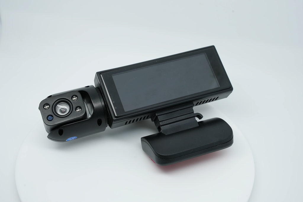 Caméra de tableau de bord double WIFI 1080P pour voitures, avant et intérieure, caméra de voiture avec vision nocturne IR, enregistrement en boucle, grand angle, caméra DVR pour voiture