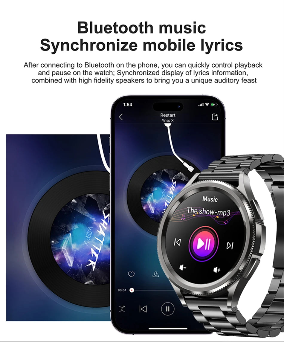 Montre intelligente connectée hommes 1.46 pouces GPS sport Fitness Tracker horloge fréquence  femmes
