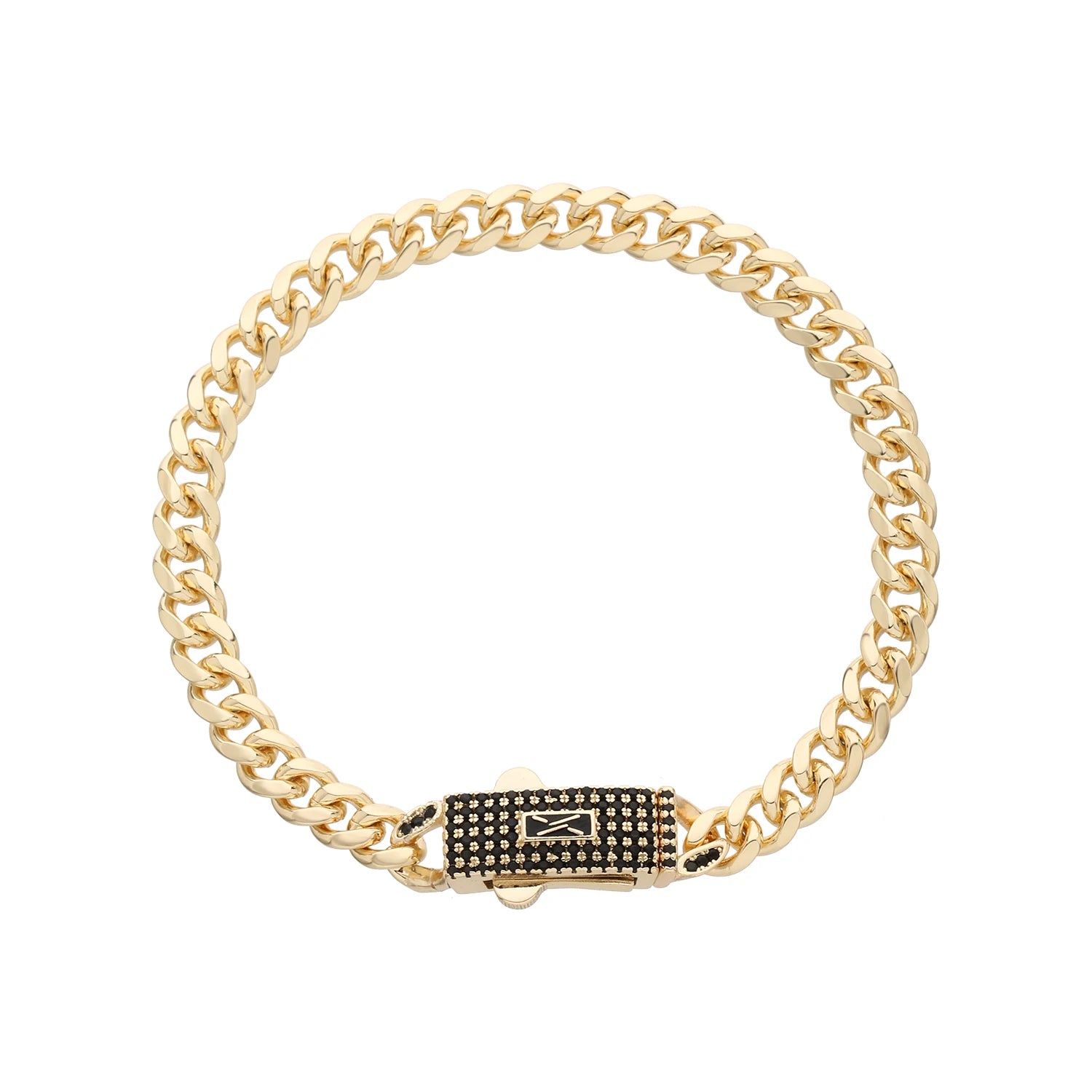 Bracelet de cheville de style Monaco hommes femmes, plaqué or 14 carats.
