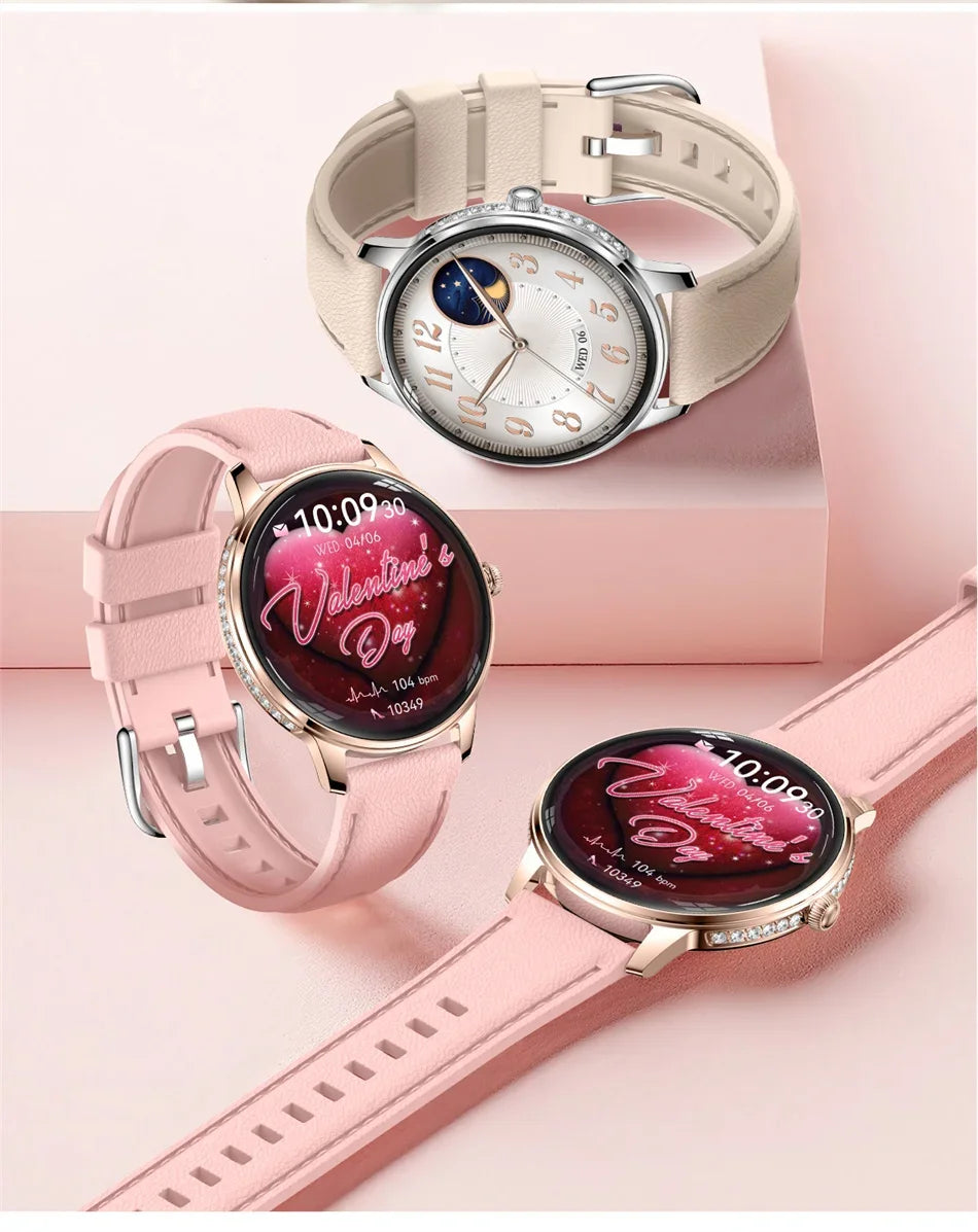 Nouvelle Montre Connectée Ultra-Mince 2026 pour Femme avec Suivi de Santé, Appel Bluetooth, Fréquence Cardiaque, Oxygène Sanguin et Modes Sportifs