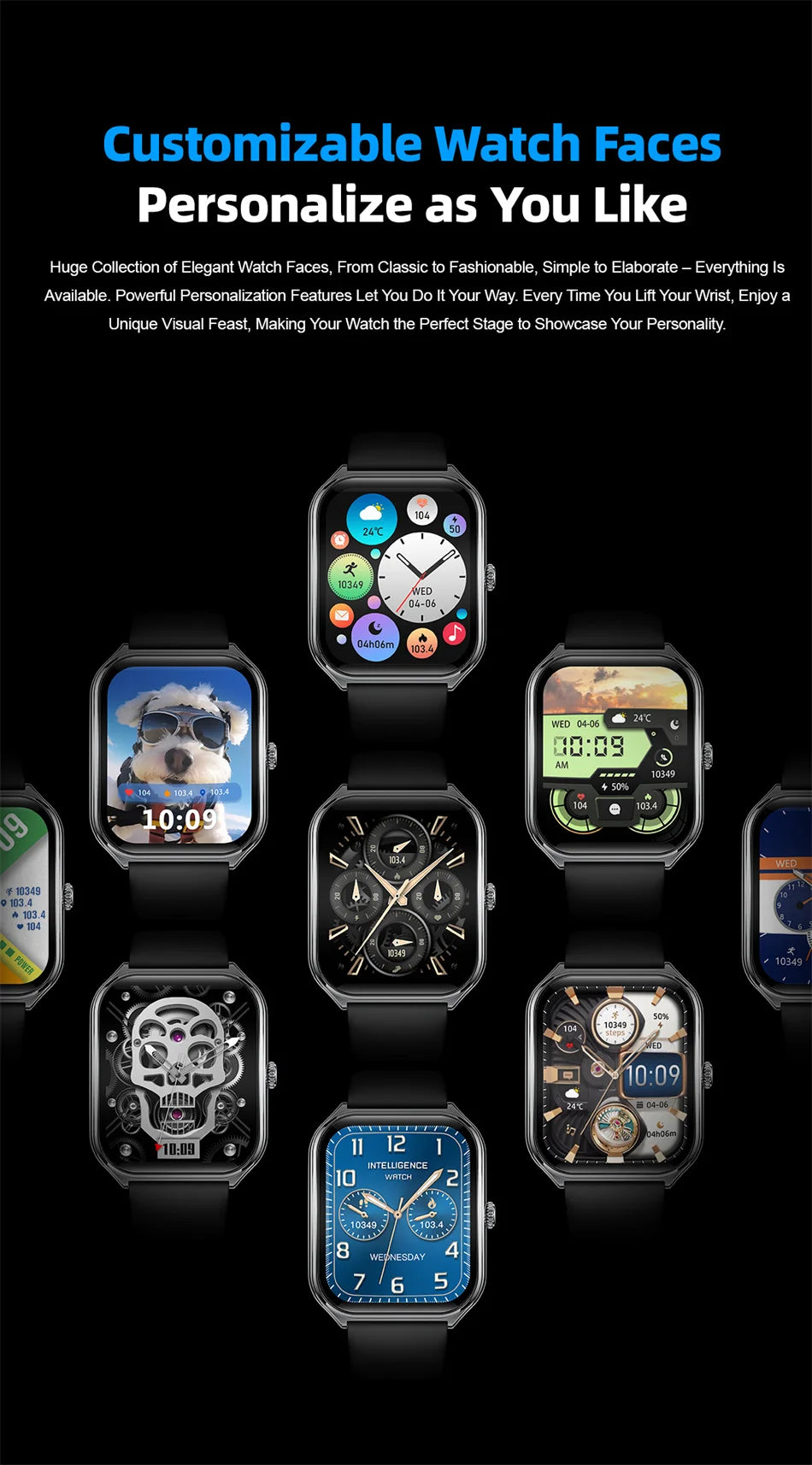 Montre Connectée Ultra-Fine Jooeniok MT61 – 1,96" AMOLED, Appel Bluetooth, Cardio, Sport