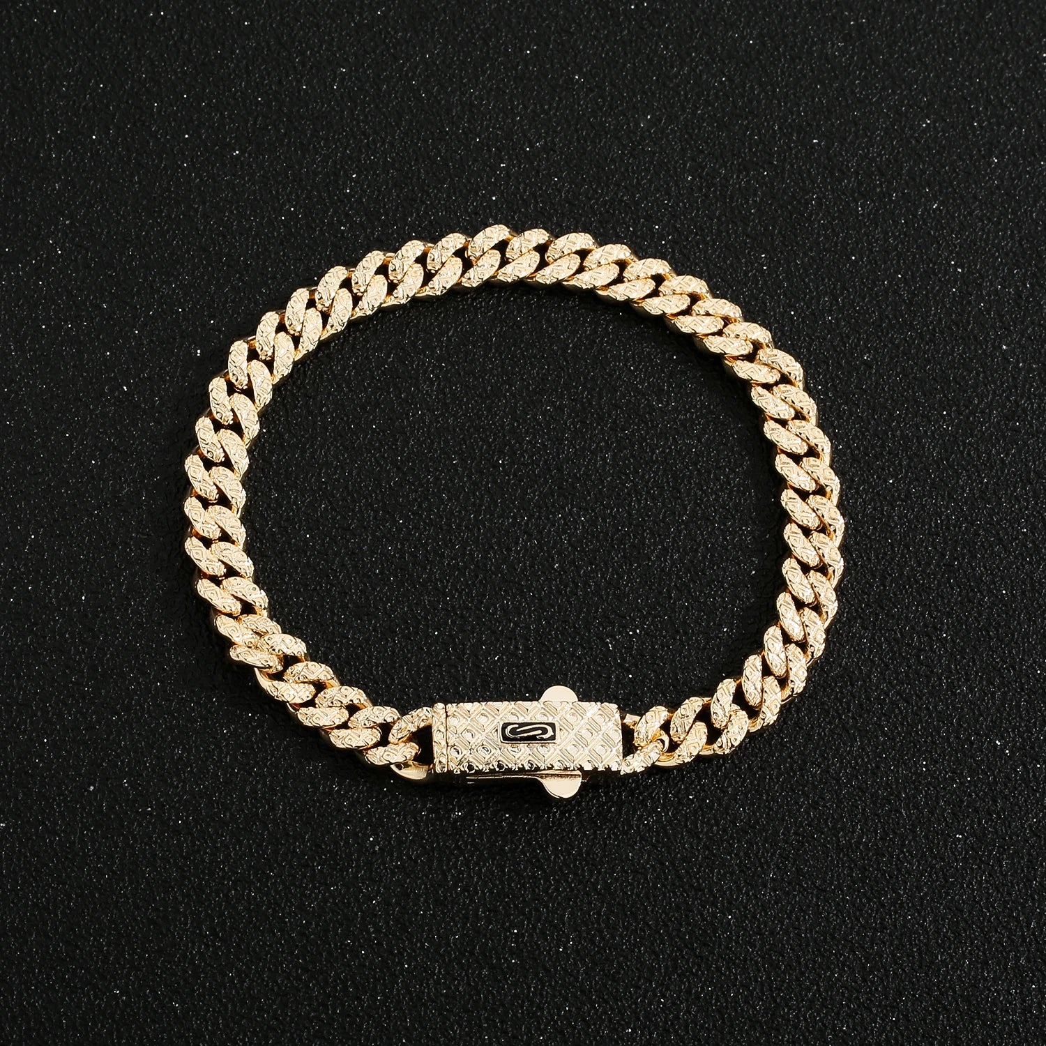 Bracelet de cheville de style Monaco hommes femmes, plaqué or 14 carats.