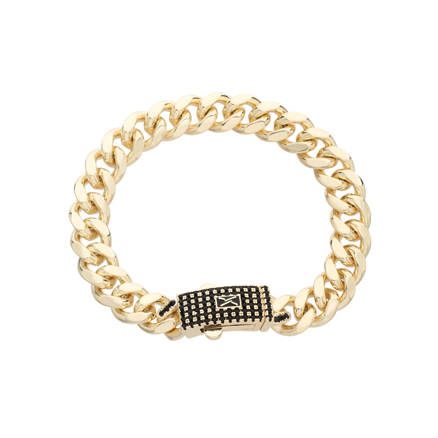 Bracelet de cheville de style Monaco hommes femmes, plaqué or 14 carats.