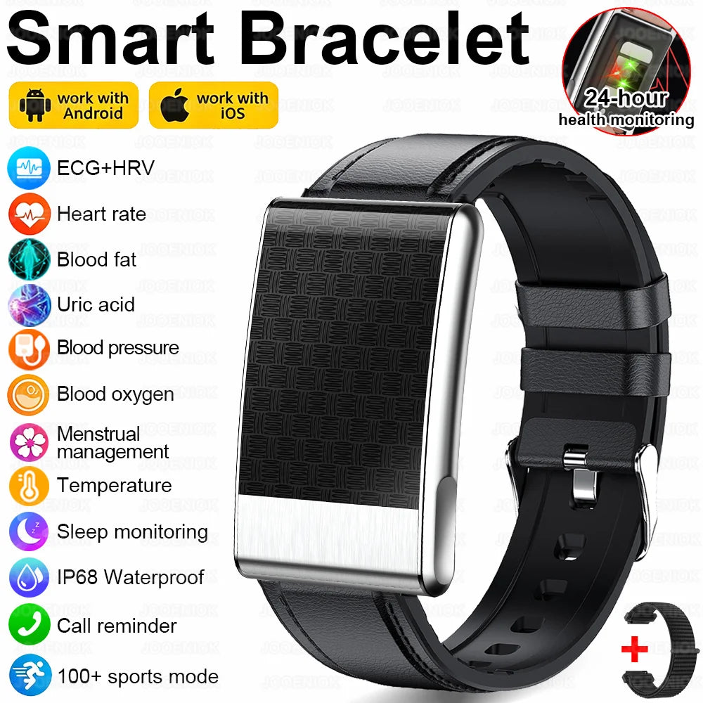Nouvelle Montre Connectée Ultra-Mince 8mm 2026 pour Femme avec Suivi ECG, Fréquence Cardiaque, Pression Artérielle, Oxygène Sanguin et Appel Bluetooth