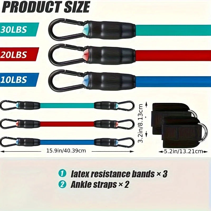 Sangles de cheville élastiques | Bandes de résistance Fitness