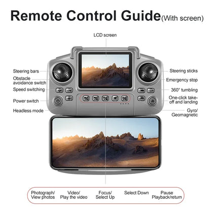 Lenovo D18 Drone 8K aérien HD double caméra intelligente évitement d'obstacles puissance sans brosse 5G WIFI écran télécommande GPS Drone
