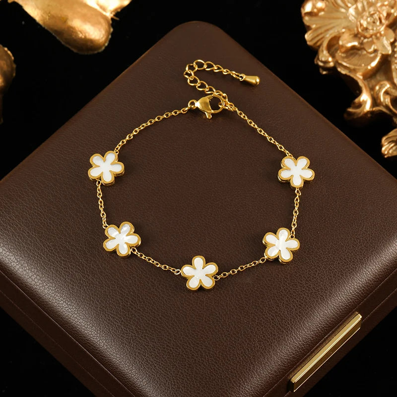 Bracelet en acier inoxydable 316L avec nœud papillon et zircon.