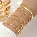 Lot de 10 bracelets dorés bohème