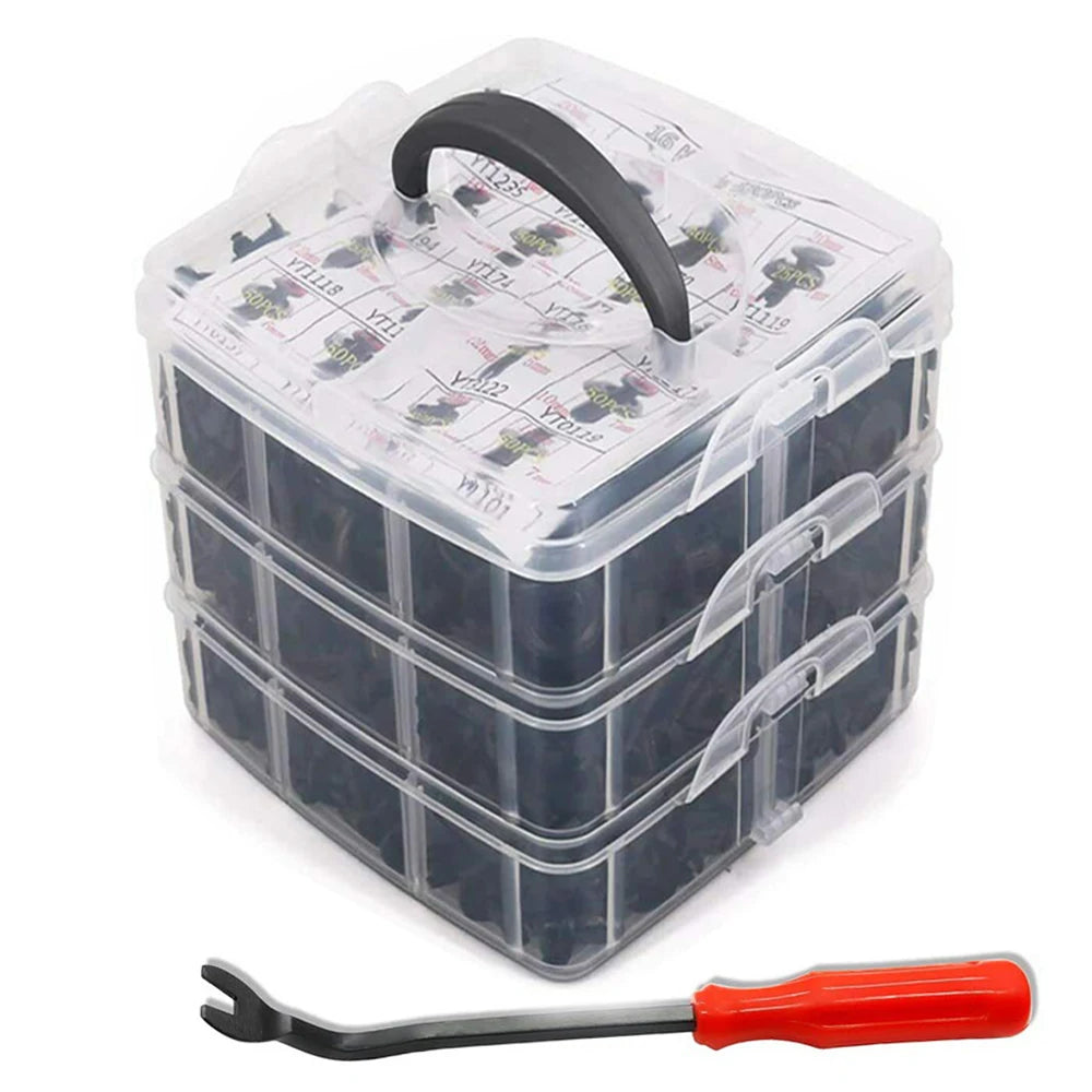 Clips de retenue en plastique pour voiture, goupille de poussée pour garde-boue Automobile, Rivet de panneau de garniture de porte, outil de fixation de taille mixte pour pare-chocs Automobile