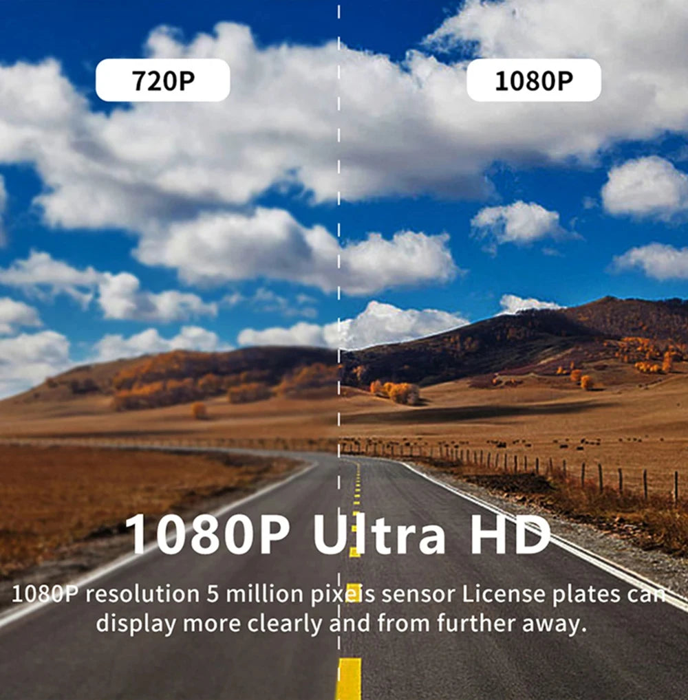 Caméra de tableau de bord double WIFI 1080P pour voitures, avant et intérieure, caméra de voiture avec vision nocturne IR, enregistrement en boucle, grand angle, caméra DVR pour voiture
