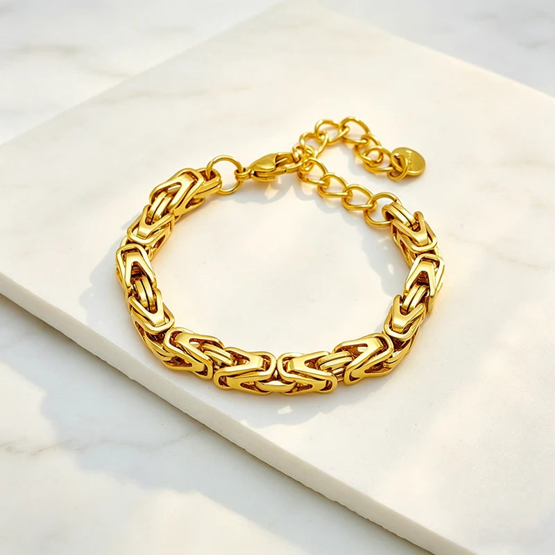 Bracelet jonc unisexe en acier inoxydable, style vintage, texture de haute qualité, bijou de poignet tendance