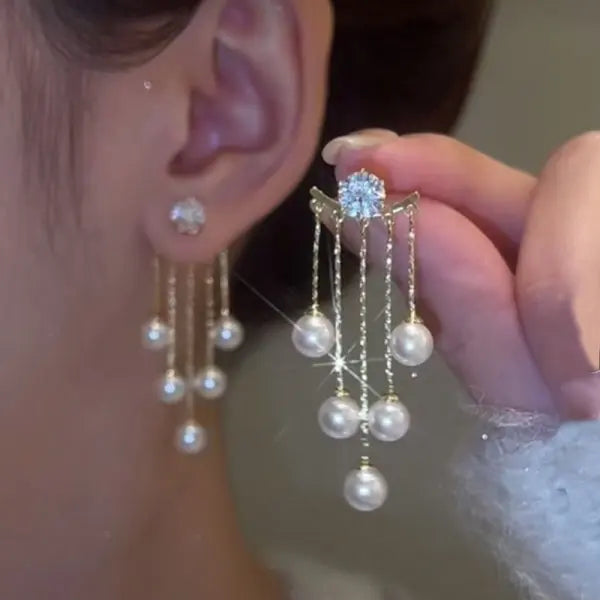 Boucles d'oreilles feuilles zircon