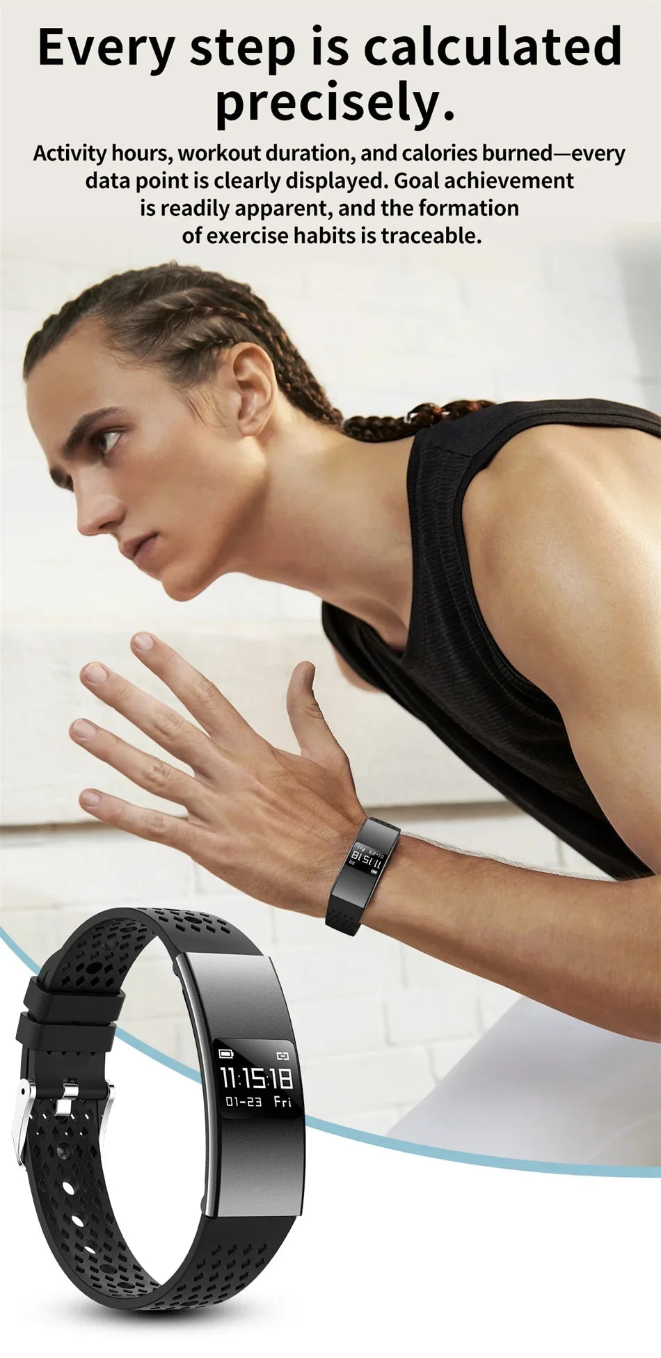 Nouveau modèle 2026 – Bracelet intelligent ultra-fin 3,5 mm avec suivi scientifique du sommeil et surveillance de la santé 24h/24 pour femmes