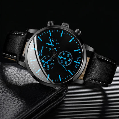 Coffret Montre Homme – Montre Quartz + Collier + Bracelet Cuir